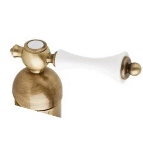 Смеситель для ванны Cezares Margot бронза ручка белая MARGOT-VM-02-Bi (детальная фотография), классические, ретро