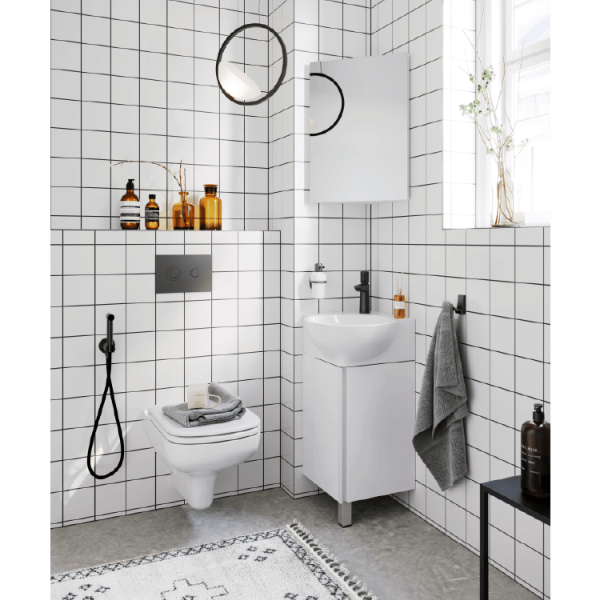 Зеркальный шкаф Aqwella Rio 34 см угловой Rio.04.33 (детальная фотография), белые