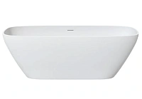 Ванна Uni-Flow Cono из искусственного камня Solid surface FS306-1700 Matt White, 170 х 80 см, белая матовая