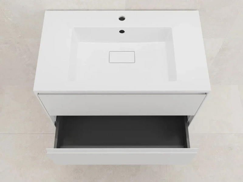 Тумба под раковину подвесная Style Line Лима 80 см белая матовая ЛС-00002354 (детальная фотография), современная, hi-tech