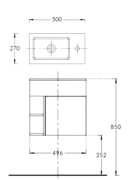 Тумба под раковину подвесная Kerama Marazzi Lato 50 см серая KMLACb50MDg0 (детальная фотография), в наличии