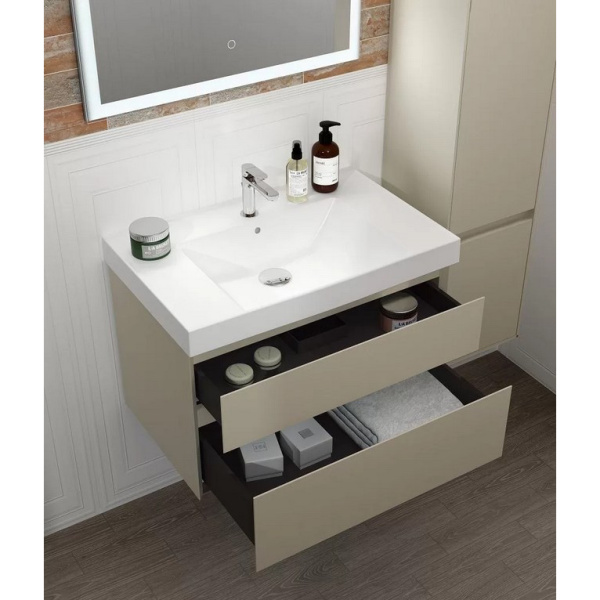 Раковина Kerama Marazzi Cubo 80 см с крепежом CU.wb.80 (детальная фотография), белые