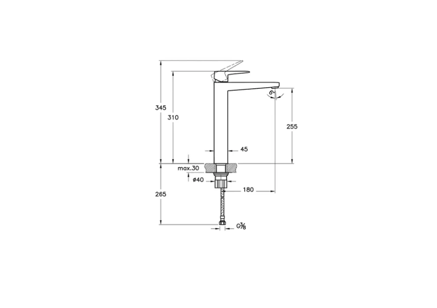 Смеситель для раковины VitrA Root медь A4273326EXP (детальная фотография), для раковины