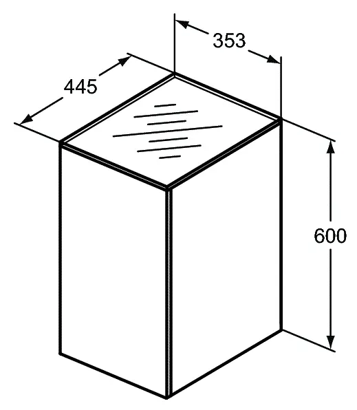 Тумба подвесная Ideal Standard Tonic II R4308 35 см реверсивная (детальная фотография), в наличии, нет в наличии