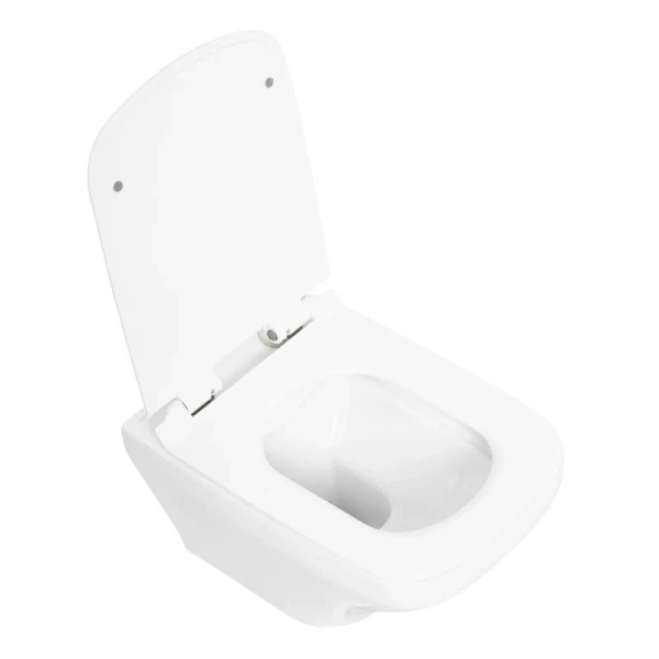 Унитаз подвесной BelBagno Sela безободковый белый BB3201CHR (детальная фотография), современные, hi-tech, прямоугольные