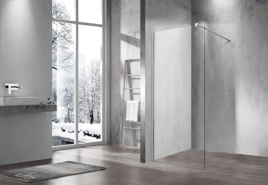 Душевая перегородка Vincea Walk-in 90 см хром стекло прозрачное VSW-1H900CL (детальная фотография), хром