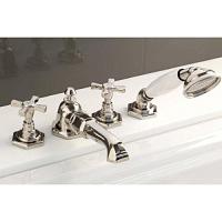 Смеситель для ванны с лейкой, 4 отверстия, светлое золото, Devon&Devon Jubilee