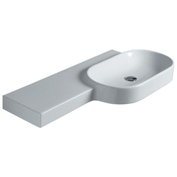 Раковина со столешницей, цвет чёрный, Simas Flow FL 22 NE SX (детальная фотография)