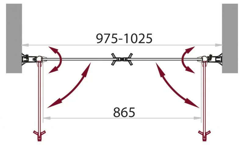 Душевая дверь в нишу BelBagno Sela 100 см с прозрачным стеклом SELA-B-2-100-C-Cr (детальная фотография), современные, hi-tech