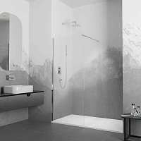 Душевая перегородка RGW Walk In 90 см хром