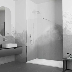 Душевая перегородка RGW Walk In 90 см хром