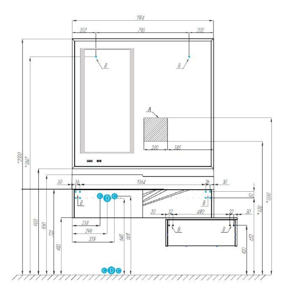 Схема (детальная фотография), белая