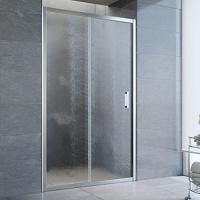 Душевая дверь профиль глянцевый хром стекло шиншилла Vegas-glass