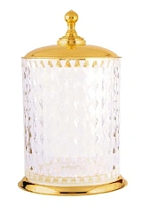 Мусорное ведро Boheme Imperiale золото, хрусталь