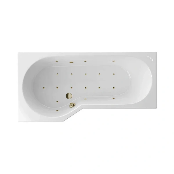Ванна гидромассажная Excellent Be Spot Relax 160 x 80 см, левая, белый/бронза, WAEX.BSL16.RELAX.BR (детальная фотография)