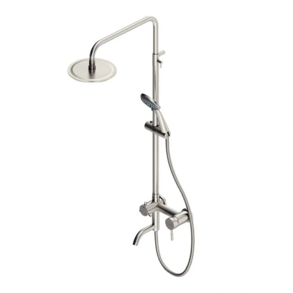 Душевая стойка Dorff Logic со смесителем, из нержавеющей стали D0703000SS (детальная фотография), другие