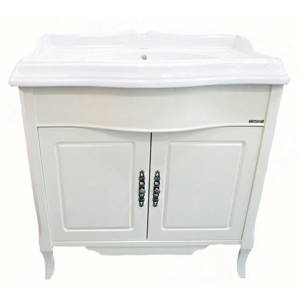 Тумба с раковиной напольная Comforty Версаль 90 см слоновая кость 00003130383CF (детальная фотография)