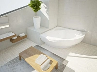 Ванна акриловая Акватек Галатея 135x135 см с фронтальным экраном, угловая