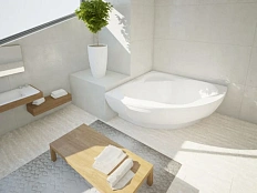 Ванна акриловая Акватек Галатея 135x135 см с фронтальным экраном, угловая