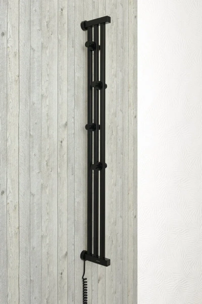 Полотенцесушитель электрический Сунержа Хорда 4.0 0834-1200 9.8х120 см нержавеющая сталь (детальная фотография), электрические с наружной вилкой, электрические скрытого подключения