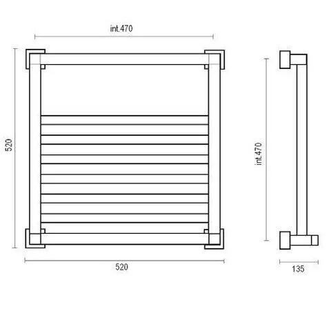 Полотенцесушитель водяной цвет:хром Margaroli 710 7105206CRN (детальная фотография), современные, hi-tech