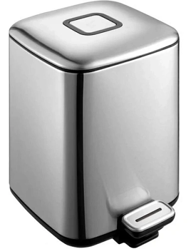 Мусорное ведро WeltWasser WW ME 9 л матовый хром - фото 1