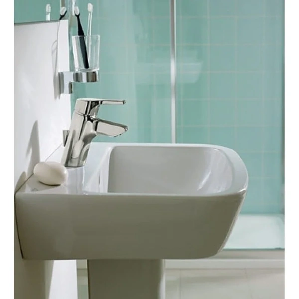 Раковина Ideal Standard Tempo 65 см центральное отверстие под смеситель T056301 (детальная фотография), одинарные