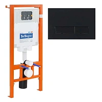 Инсталляция для унитаза BelBagno кнопка черная матовая