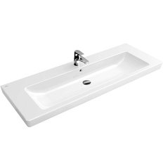 Раковина Villeroy & Boch Subway 2.0 130 см цвет альпийский белый с покрытием CeramicPlus