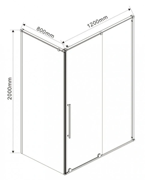 Душевой уголок Vincea Arno 120х80 см стекло прозрачное VSR-1A8012CL (детальная фотография), прямоугольные