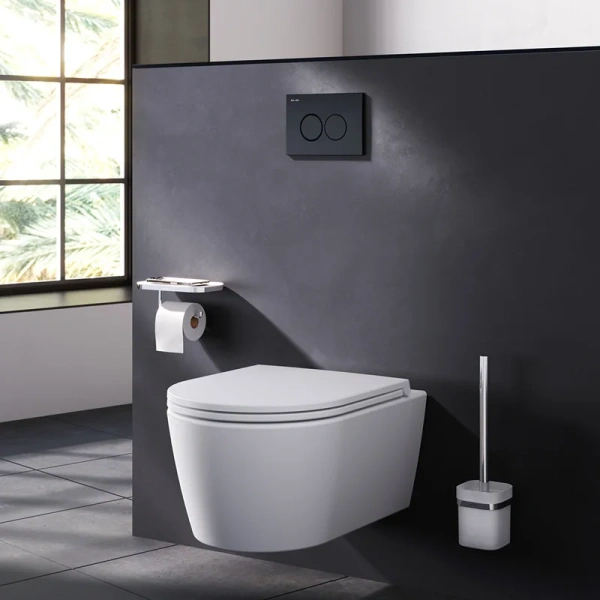 Клавиша смыва Am.Pm ProC черная матовая I070138 (детальная фотография), черные