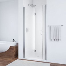 Душевая дверь профиль глянцевый хром стекло сатин Vegas-glass