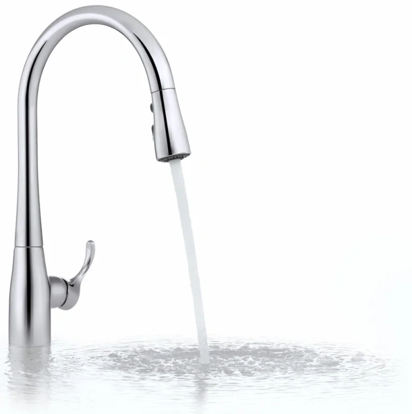 Смеситель для кухни Jacob Delafon Simplice однорычажный 596D-CP (детальная фотография), на мойку, на столешницу