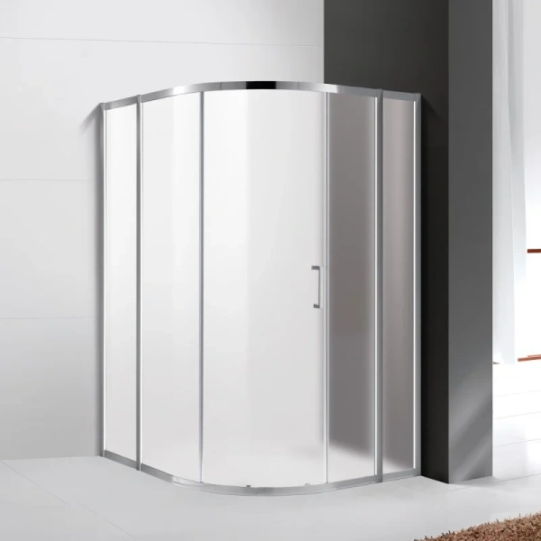 Душевой уголок Cezares Molveno 120х120 см стекло рифленое профиль хром MOLVENO-R-11-100+20-P-Cr (детальная фотография)