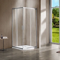 Душевой уголок Vincea Garda 100х80 см профиль хром, стекло прозрачное