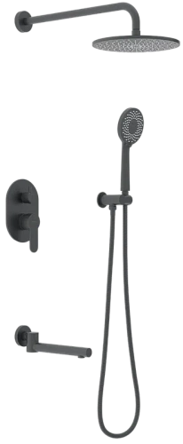 Душевой комплект Berges Nardis 3R черный матовый - фото 2