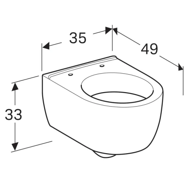 Унитаз подвесной Geberit iCon безободковый 204030000 (детальная фотография), белые