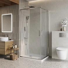 Душевой уголок Belbagno Luce 120x90 см стекло прозрачное