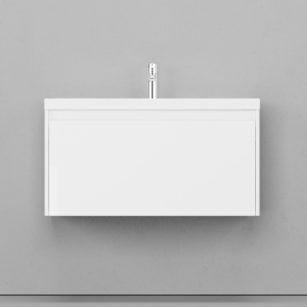 Тумба под раковину подвесная Velvex Klaufs 88 см белая tpKLA.90.1Y-616.216 (детальная фотография), по запросу