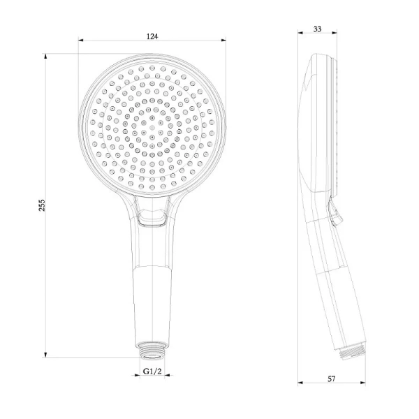 Лейка для душа Lemark круглая LM8126C (детальная фотография), душевые лейки