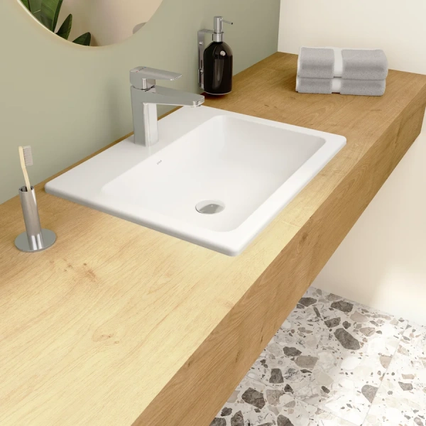 Раковина накладная VitrA S20 5465 5465B003-0001 (детальная фотография), 55 см