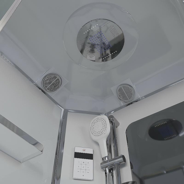Душевая кабина Niagara Ultra 120х80 см правая 3070164R (детальная фотография), пристенные, с гидромассажем, c тропическим душем, с вентиляцией, с крышей, с радио