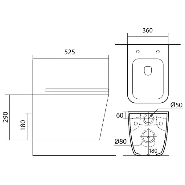 Унитаз с инсталляцией Акватек Либра New с тонким сиденьем SET AQUATEK ЛИБРА N (детальная фотография), с инсталляцией