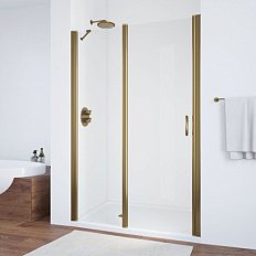 Душевая дверь профиль бронза стекло прозрачное Vegas-glass