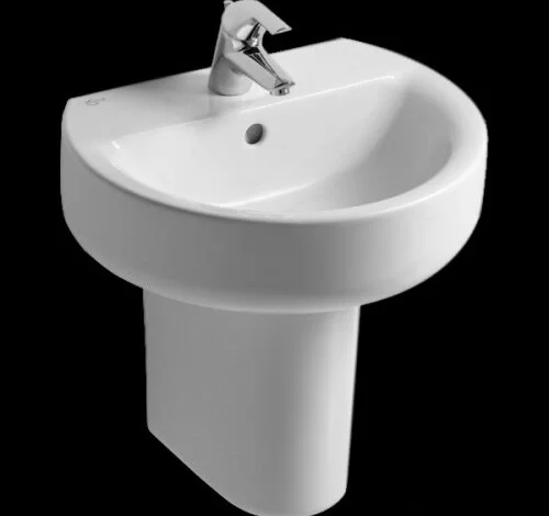 Раковина Ideal Standard Connect E8057 45 см керамическая (детальная фотография), подвесные, на полупьедестал, пристенные