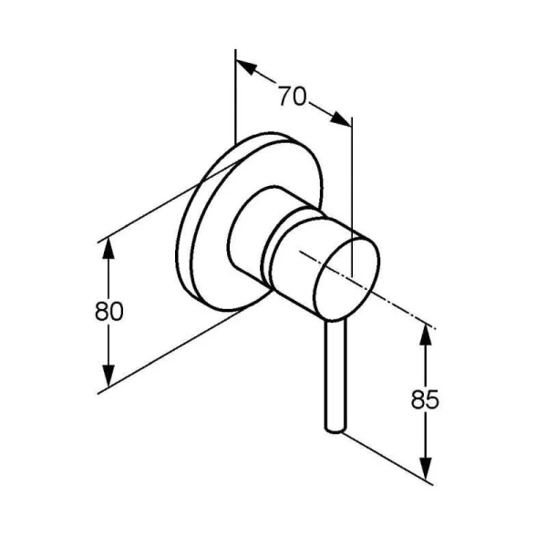 Смеситель для душа Kludi Bozz 38925 встраиваемый (детальная фотография), для душа