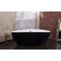 Ванна левая, цвет чёрно-белый, Romance Collections Fusion