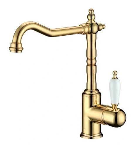Смеситель для кухни Boheme Kitchen золото - фото 4