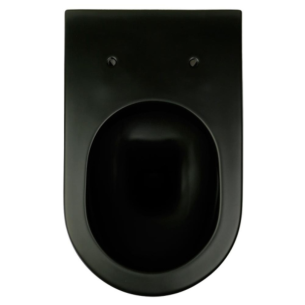 Унитаз напольный Migliore Monaco черный 32066 (детальная фотография), без бачка, со скрытым бачком