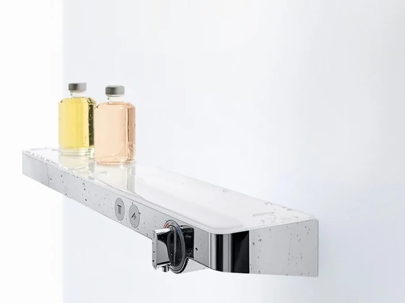 Смеситель для ванны Hansgrohe Shower Tablet Select белый/хром 13183400 (детальная фотография), прямоугольная форма